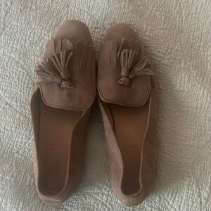 J Crew Women's Suede Tassel Loafers - Tan